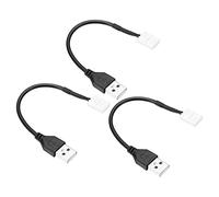 PATIKIL 2Broche 15cm Long USB Mâle à 8mm Sans uni Bande Connecteur Câble, 3 Paquet LED Connecteurs pour Unique Couleur LED Bandes