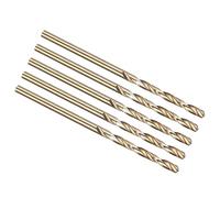PATIKIL 2mm Foret Hélicoïdal, Tige Droite Jobber 135° Finition Or Acier Rapide M42 8% Cobalt, Mèche pour Perçage Métal de Dureté Moyenne Alliage de Titane Haute Température, Lot de 5
