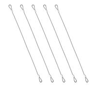 PATIKIL 2mmD x 12"L Câble De Sécurité Extérieur Pour Voyage, 5PCS Câble En Acier Inox 304 Sécurité Anti-Vol Pour Bagages Avec Boucles Pour Bike Motorcycle Décoration D'intérieur, Silver