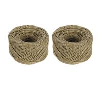 PATIKIL 2Pcs 200ft/61m Mèche en Cire d'abeille, Mèche À Bougie 1.2mm D'épaisseur avec Revêtement Naturel Cire d'abeille pour Fabrication Bougies, Allume-Mèche, Marron