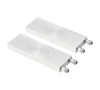 PATIKIL 2PCS Bloc De À Eau En Aluminium 40x120x12mm Pour Radiateur De CPU | Système De Dissipateur Thermique À Plaque Refroidisseur Liquide Échangeur De Chaleur Refroidi À Eau