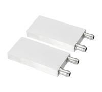 PATIKIL 2PCS Bloc De À Eau En Aluminium 40x80x12mm Échangeur De Chaleur