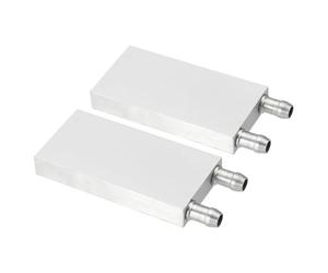 PATIKIL 2PCS Bloc De À Eau En Aluminium 40x80x12mm Échangeur De Chaleur | Système De Plaque De Liquide, Refroidi À L'Eau, Pour Radiateur De CPU D'Ordinateur, Pour Graphiques, Pour Réfrigération