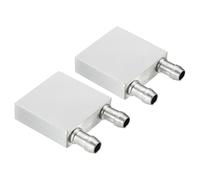 PATIKIL 2PCS Bloc De Liquide En Aluminium 40x40x12mm Échangeur De Chaleur | Système De Plaque De À Eau, Pour Radiateur De CPU D'Ordinateur, Pour Carte Graphique, Pour Semi-Conducteur
