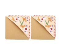 PATIKIL 2Pcs Coin de Marque-Page, Marque-Page de Lettre Brodé Marque-Page Mignon de Lettre en Forme de Fleur en Feutre Triangle pour Amoureux des Livres, Femmes, Hommes, Beige, Lettre V