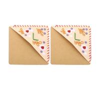 PATIKIL 2Pcs Coin de Marque-Page, Marque-Page de Lettre Brodé Mignon Marque-Page de Lettre Fleur Feutre Triangle pour les Amoureux des Livres de Lecture Femmes Hommes, Beige, Lettre L