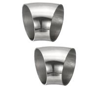 PATIKIL 2pcs Coude À 45 Degrés Mandriné, 54mm OD Coude En Acier Pour Échappement Raccord De Tuyauterie 304 Acier Inoxydable Pour Exhaust Pipe Stair Handrail HVAC
