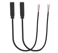 PATIKIL 2PCS Femelle Jack Vers Fil Nu Extrémité Ouverte 2 Couleurs | 0.8FT 2.5mm 1/9", TRS 2 Pôle Mono Plug Câble Audio pour Speaker Casque Casque Earphone Guitare Électrique Basse Clavier