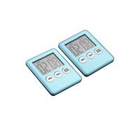 PATIKIL- 2Pcs Minuteur Numérique avec Grand Ecran LCD pour Jeux Cuisine, Bleu Clair