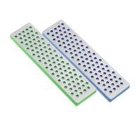 PATIKIL 2Pcs Pierre à aiguiser de Ski et Snowboard Diamant Violet/Vert | extra-grossière de 100 mm, Lime à bordure de ski, Lime à bordure de diamant snowboard Whetstone