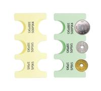PATIKIL 2Pcs Porte-Monnaie Japonais, Organisateur Et Distributeur De Pièces JPY Portable Boîtier De Stockage 6 Fentes, Idéal pour La Maison, Le Bureau, La Collection, Jaune, Vert Clair