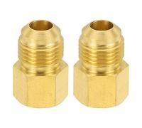 PATIKIL 2pcs Raccord De Tube À Embout En Laiton Pour Système De Propane | 3/8" Mâle À Embout x 1/4" Femelle Filetage NPT, Raccord En Laiton Union Connecteur Adaptateur Réducteur, Carburant