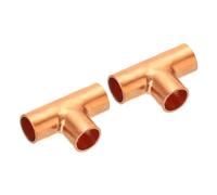 PATIKIL 2pcs Raccords Doubles en Laiton pour Tuyaux Gaz, 9.57mm Raccord Tuyau d'Arrosage Durite Essence, Raccords Tuyauterie à Pression pour HVAC Climatisation Plomberie, Épaisseur 1mm