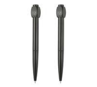 PATIKIL 2PCS Stylos À Bille Drôles 0.5mm Stylo À Encre Gel Noire Noir | Stylo D'Écriture Amusant, Mignon, Réponses Questions Choisir ABCD Rotation Décompression Pour Cadeau Amis
