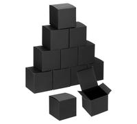 PATIKIL 2x2x2 Pouces Mini Boîte De Stockage En Papier Kraft, 10Pcs Petites Boîtes Cadeaux Carrées En Papier Pour Demoiselles D'Honneur Mariages Noël Vacances Anniversaires, Noir