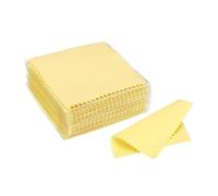 PATIKIL 3.15x3.15" Bijoux Nettoyage Tissu, 50pcs Individuellement Emballé Double- Face Microfibre Polissage Chiffon pour Argent Or Laiton Platine Bijoux, Jaune