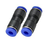 PATIKIL 3/16 Pouce Raccords Pousser Connecter 2Pcs Raccord de Tuyau d'Air en Plastique Connecteurs Pneumatiques à Dégagement Rapide Coupleur Bidirectionnel à Union Droite pour Tube, Bleu