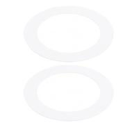 PATIKIL 3.19" ID 4.53" OD Gaffe Anneaux pour Encastré Clair, 2 Paquet Brillant Blanc Gaffe Garniture Anneau Éclairage Luminaire pour Plafond Mur Encastré Cannete Luminaires