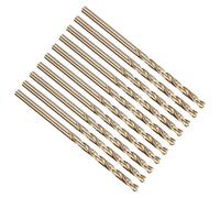 PATIKIL 3,3mm Foret Hélicoïdal Tige Droite M35 Cobalt 5% HSS 135° Or 10pcs
