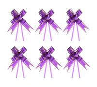 PATIKIL 3.3pouce Tirer Arcs, 200 pcs Cadeau Emballage Tirer Noeud Or Fil Style Paniers Cadeau Noeuds Noeud Ruban pour Mariage Anniversaire Fête, Violet