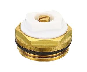 PATIKIL 3/4" BSP Mâle Filet Manuel Radiateur Air Ventilation Bouchon Vanne, Laiton Bouchon pour Radiateur Chauffage, Or Blanc