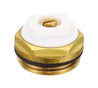 PATIKIL 3/4" BSP Mâle Filet Manuel Radiateur Air Ventilation Or Blanc | Bouchon Vanne, Bouchon pour Radiateur Chauffage, Laiton