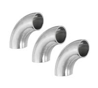 PATIKIL 3/4 Pouce OD Crosse en Acier Inoxydable 201, 3 Pcs Raccord de Tuyau Coudé à 90 Degrés, Soudage à la Sueur, Connexion de Soudure pour Main Courante d'Escalier