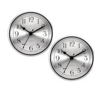 PATIKIL 3,5" 90mm Insert de Montre à Quartz, 2 Pièces Mouvement de Montre à Quartz Rond Mini Horloge à Chiffres Arabes pour Trou de 78mm/3,1" de Diamètre, Tonalité Argent, Style 1