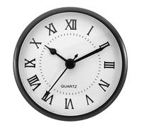 PATIKIL 3,5" 90mm Insert de Montre en Quartz, Mouvement en Quartz Miniature Horloge Mini à Chiffres Romains Convient pour Trou de 78mm/3" de Diamètre, Noir/Blanc, Style 3