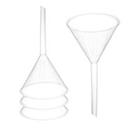 PATIKIL 3.5 Inch Entonnoir En Plastique Transparent, 4 Pcs Entonnoir Polyvalent À Large Ouverture Avec Bec Long Pour Remplir Bouteille D'eau Liquide Laboratoire Épices Poudre Huile