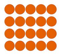 PATIKIL 3.5" Rond Sol Autocollant, 20 Paquet Sol Place Marqueur Auto Adhésif Imperméable Vinyle Ligne Haut Signe Décoratif Autocollants pour Classe, Orange