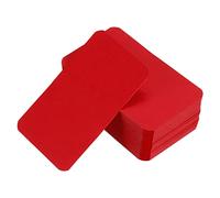 PATIKIL 3.5" x 2" Blanc Papier Ligné Affaires Cartes, 100 Paquet Petit Index Carte Mémoire Mots Message Note Carte Mini Étiquettes pour Bricolage Cadeau Artisanat Scrapbooking, Rouge