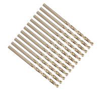 PATIKIL 3.5mm Foret Hélicoïdal, Tige Droite Jobber M35 Cobalt 5% Acier Rapide 135° Finition Or, Mèche pour Métal Acier Inoxydable Dur, Forets à Métaux à Haute Dureté - Lot de 12