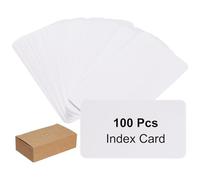PATIKIL 3.5x2 Cartes Index Kraft Vierges, 100Pcs Petites Cartes Papier Vierges pour Rappel Étude DIY Artisanat Invitation Étiquette Flash Vocabulaire Mot, Blanc