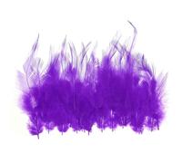 PATIKIL 3-6 pouce Selle Hackle Coq Plume, 50 pcs Vrac Naturel Plumes Moelleux Artisanat Plumes pour Rêves Attrape Boucles Oreilles Pendentif, Violet