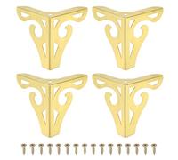 PATIKIL 3.7 inch Pieds De Meuble Évidés, Lot De 4 Pieds De Canapé Modernes en Métal Triangle pour Remplacer Les Pieds Armoire Commode Table Chaise Pouf Bibliothèque Garde-Robe, Or