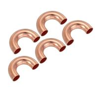 PATIKIL 3/8" OD 21x35mm Coude Raccord En Cuivre, 5Pcs Coudé 180 Degrés Soudure Brasage Connexion Pour HVAC Climatisation Plomberie