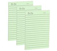 PATIKIL 3 Blocs-Notes Liste Tâches Blocs-Notes Liste Tâches 4x6 Vert | Quotidiennes, Notes Adhésives Checklist Mémo Planificateur Pads Message, 50 Feuilles Par Bloc