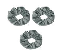 PATIKIL 3 Chouchous en velours avec poche à fermeture éclair gris | Élastiques pour cheveux, accessoires pour femmes et filles, poches secrètes pour queue de cheval, voyage, pièces, clés
