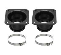 PATIKIL 3" Conduit Connecteur Bride, 2 Paquet Sécheuse Évent Mur Plaque Carré à Rond Droit avec Conduite Pince pour Air Chauffage Refroidissements Ventilation Échappement Ventilateur