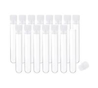 PATIKIL 3" Longueur Plastique Couture Aiguille Rangement Support, 15 Paquet Portable Broderie Aiguille Épingle Cure-dent Rangement Tubes Etuis Boîte pour Artisanat Tricot, Clair