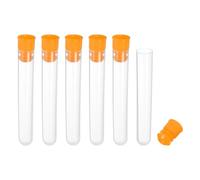 PATIKIL 3" Longueur Support de Rangement pour Aiguilles à Coudre en Plastique, 6 Pcs Étui Portatif de Tubes de Stockage de Cure-Dents d'Aiguille d'Aiguille de Broderie Mate, Orange