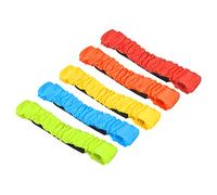 PATIKIL 3 Pattes Course Bandeaux Kit 5Pcs Élastique Attache pour Extérieur anniversaire fête carnaval relais jeu Bleu Vert Orange Rouge Jaune