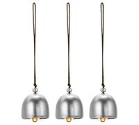 PATIKIL 3 Pcs Carillon Éolien, Cloches Suspendues Cloches de Temple Rétro Extérieur Suspendu Métal Carillon à Vent Chinois Rond pour Extérieur Jardin Camping, Argenté Brun