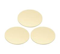PATIKIL 3 Pcs Ébauches Métalliques Estampées, 60mm Ébauches Rondes Nom Métal Disque Feuille Cercle Pour Gravure Laser Estampage Dog Tags Fabrication De, 1.2mm Épais, Ton Laiton