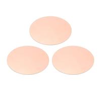 PATIKIL 3 Pcs Ébauches Métalliques Estampées, 90mm Rondes Ébauches Étiquettes Nom Métal Plaque Disque Feuille Cercle Pour Gravure Laser Estampage Dog Tags, 0.5mm Épais, Ton Cuivré