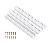 PATIKIL 3 Pcs Grille D'Aération Pour Porte, 10 x 1.2 (Dimensions Extérieures) Pouces Grille De Ventilation À Persiennes En Aluminium Rectangle Pour Meuble À Chaussures Penderie, Blanc