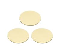 PATIKIL 3 Pcs Métal Estampage Blanks, 20mm Rond Estampage Étiquettes Nom Blanks Plaque Métal Disque Feuille Cercle Pour Laser Gravure Estampage Dog Tags, 0.6mm Épais, Ton Laiton