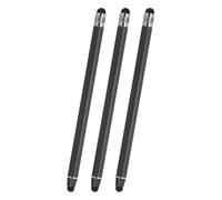 PATIKIL 3 Pcs Stylos pour Écrans Tactiles, 2 en 1 Stylo Capacitif Haute Sensibilité Universel pour Téléphones Tablettes Ordinateurs Portables Écrans Tactiles, Noir