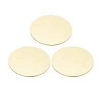 PATIKIL 3 Pcs Tampons Métalliques, 50mm Ronds Tampons Étiquettes Nom Blocs Métalliques Disque Feuille Cercle Pour Gravure Laser Tampons Dog Tags Fabrication de, 1.0mm Épais, Ton Laiton